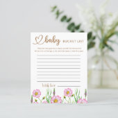 Baby in bloom baby shower bucket list (Staand voorkant)