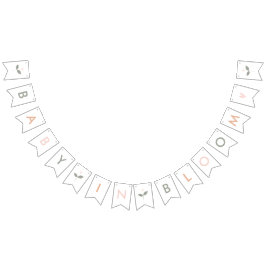 Baby in Bloom Baby shower Bunting Banner