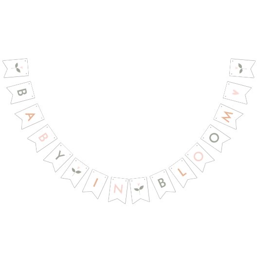 Baby in Bloom Baby shower Bunting Banner (Alle)