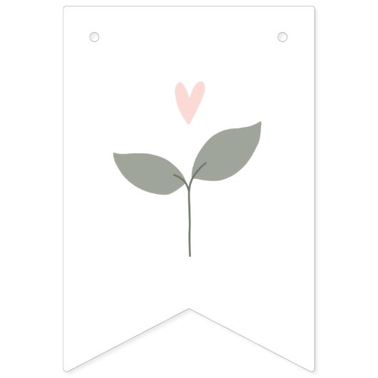 Baby in Bloom Baby shower Bunting Banner (Eerste vlag)