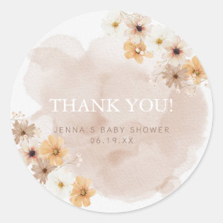 Baby in Bloom Baby shower Dank U Sticker