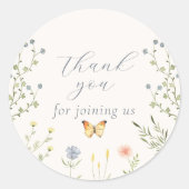 Baby in Bloom Baby shower Dank U Stickers (Voorkant)