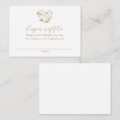 Baby in Bloom Baby shower Diaper Raffle Ticket Informatiekaartje (Voorkant / Achterkant)