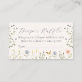 Baby in Bloom Baby shower Diaper Raffle Ticket Informatiekaartje (Voorkant)