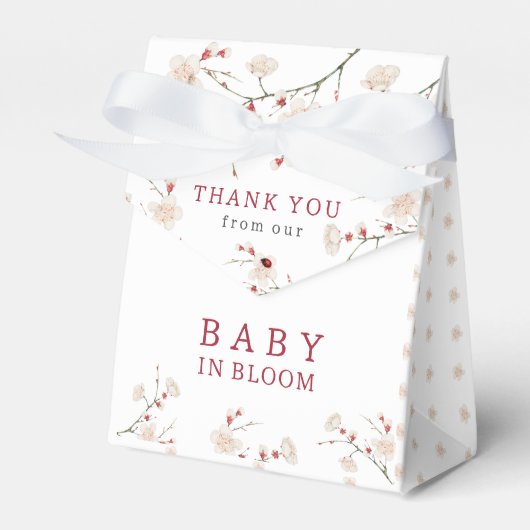 Baby in Bloom Baby shower Favor Box Bedankdoosjes (Voorkant Zijde)