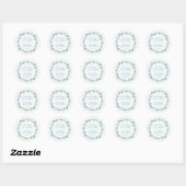 Baby in Bloom Baby shower Favor Ronde Sticker (Vel)