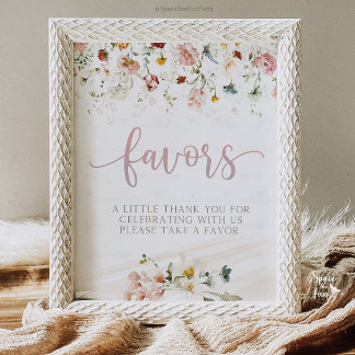 Baby in bloom baby shower favors reclamebord met voetstuk