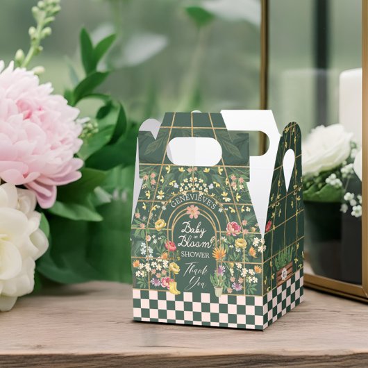 Baby in Bloom Baby shower Floral Garden Greenhouse Bedankdoosjes