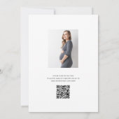 Baby in Bloom Baby shower Floral QR Code Registry Kaart (Achterkant)