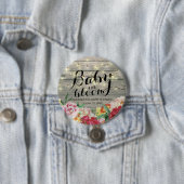 Baby in Bloom Baby shower Flower String Light Wood Ronde Button 7,6 Cm (In situ)