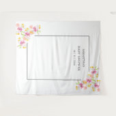 Baby in Bloom Baby shower Foto Achtergrond Wandkleed (Voorkant (horizontaal))