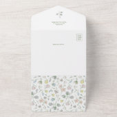 Baby in Bloom Baby shower Genderneutraal All In One Uitnodiging (Buitenkant)