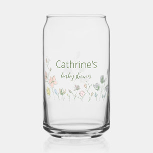 Baby in Bloom Baby shower Genderneutraal Blikvorm Glas