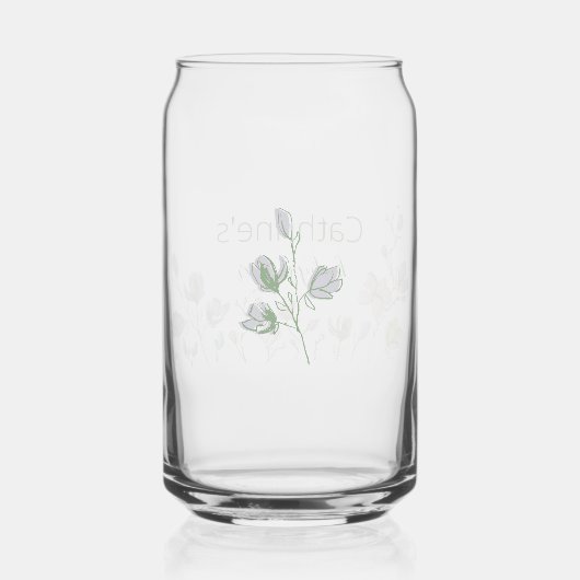 Baby in Bloom Baby shower Genderneutraal Blikvorm Glas (Achterkant)