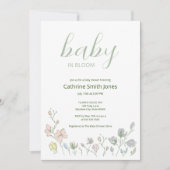 Baby in Bloom Baby shower Genderneutraal Kaart (Voorkant)