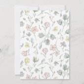 Baby in Bloom Baby shower Genderneutraal Kaart (Achterkant)