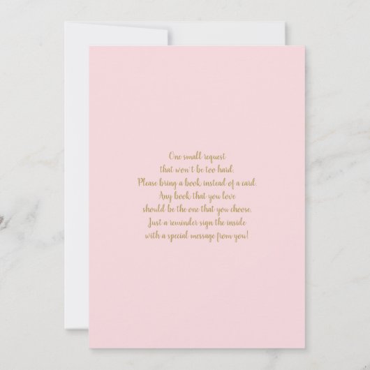 Baby in Bloom Baby shower Girl Invitation Kaart (Achterkant)