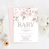 Baby in Bloom Baby shower Girl Invitation Kaart