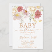 Baby in Bloom Baby shower Girl Invitation Kaart (Voorkant)