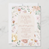 Baby in Bloom Baby shower Girl Invitation Kaart (Voorkant)