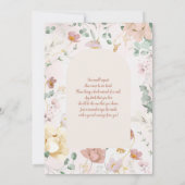 Baby in Bloom Baby shower Girl Invitation Kaart (Achterkant)