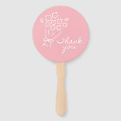 Baby In Bloom Baby Shower Handwaaier (Achterkant)