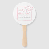 Baby In Bloom Baby Shower Handwaaier (Voorkant)