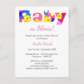 Baby in Bloom Baby shower Invitation Aankondigingskaart (Voorkant)