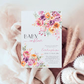 Baby in Bloom Baby Shower Invitation | Blush Pink Kaart