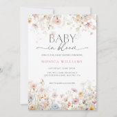 Baby in Bloom Baby Shower Invitation Editable Wild Kaart (Voorkant)