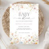 Baby in Bloom Baby Shower Invitation Editable Wild Kaart