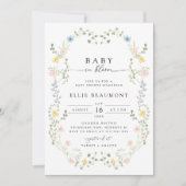Baby in Bloom Baby Shower Invitation Kaart (Voorkant)