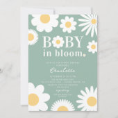Baby in Bloom Baby shower Invitation Kaart (Voorkant)