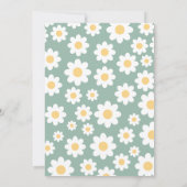 Baby in Bloom Baby shower Invitation Kaart (Achterkant)