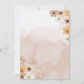 Baby in Bloom Baby shower Invitation Kaart (Achterkant)