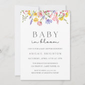 Baby in Bloom Baby shower Invitation Kaart (Voorkant)