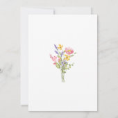 Baby in Bloom Baby shower Invitation Kaart (Achterkant)