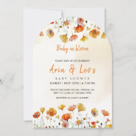 Baby in Bloom Baby shower Invitation Kaart
