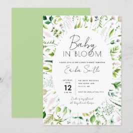 Baby in Bloom Baby shower Invitation Kaart