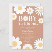 Baby in Bloom Baby shower Invitation Kaart (Voorkant)