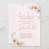 Baby in Bloom – Baby shower Invitation Kaart (Voorkant)