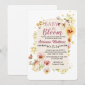 Baby In Bloom Baby Shower Invitation Kaart (Voorkant / Achterkant)