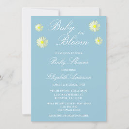 Baby in Bloom Baby shower Invitation Kaart