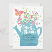 Baby in Bloom Baby shower Invitation Kaart (Voorkant)