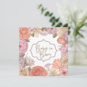 Baby in Bloom Baby Shower invitation  Kaart (Staand voorkant)