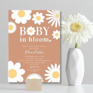 Baby in Bloom Baby shower Invitation Kaart