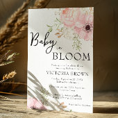 Baby in Bloom Baby shower Invitation Kaart