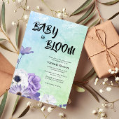 Baby in Bloom Baby shower Invitation Kaart