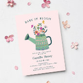 Baby in Bloom Baby shower Invitation Kaart