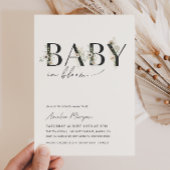 Baby in Bloom Baby shower Invitation Kaart